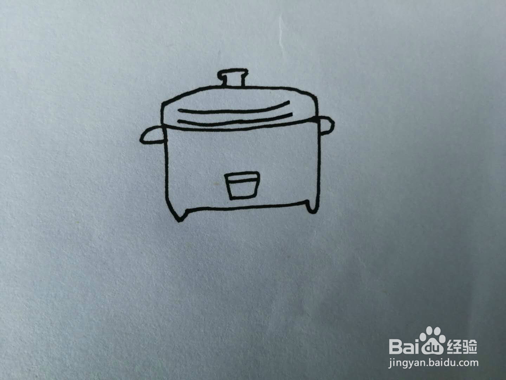 简笔画电饭锅