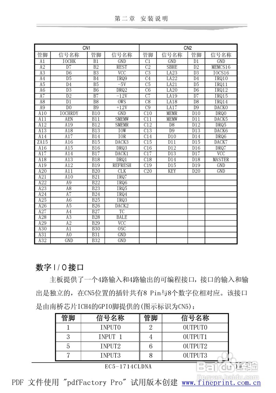 研祥EC5-1714CLDNA-A0工业级CPU板卡说明书:[3]