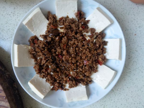 肉沫豆腐太阳蛋
