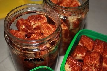 稀饭必备-----自制健康麻辣豆腐乳