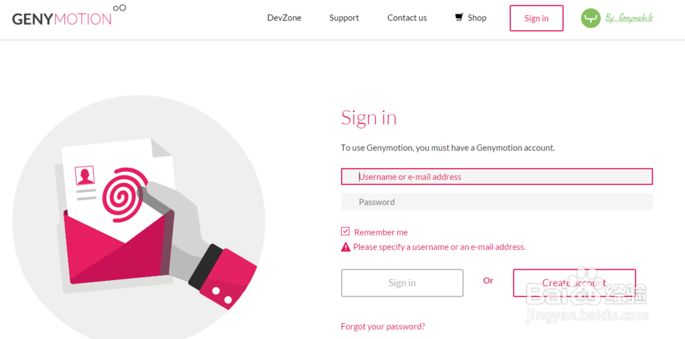 Genymotion官网下载步骤