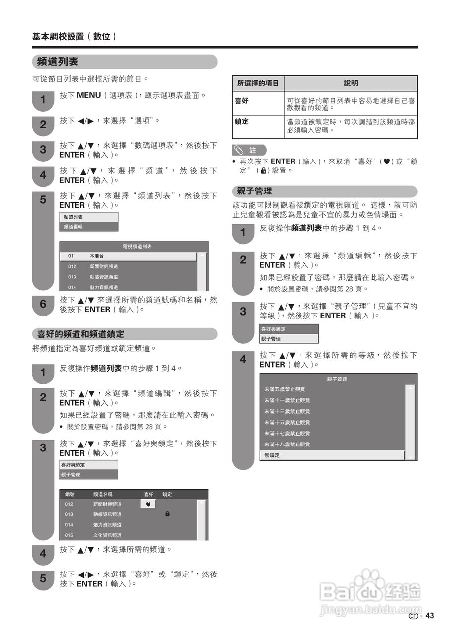 声宝LC-42G77H型液晶电视机说明书:[5]