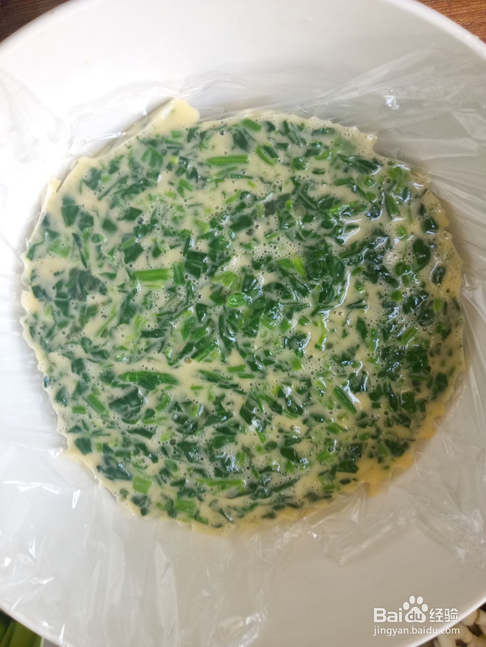 菠菜鸡蛋糕（保鲜膜版）
