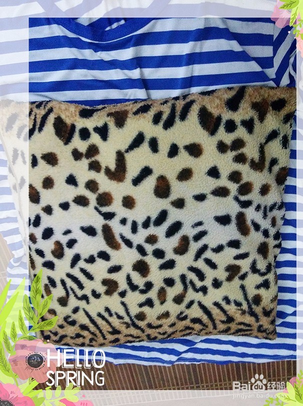 #手工#废物利用条纹衬衫变枕套