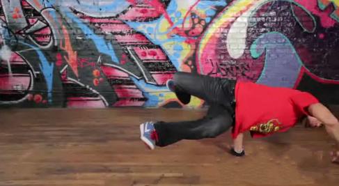 学跳breaking的旋转动作