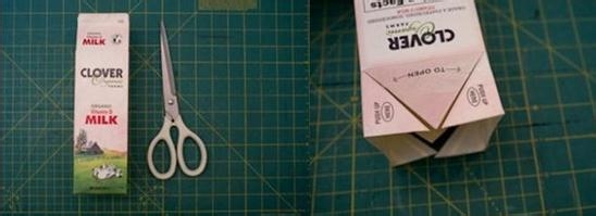 用包装盒做两用笔筒