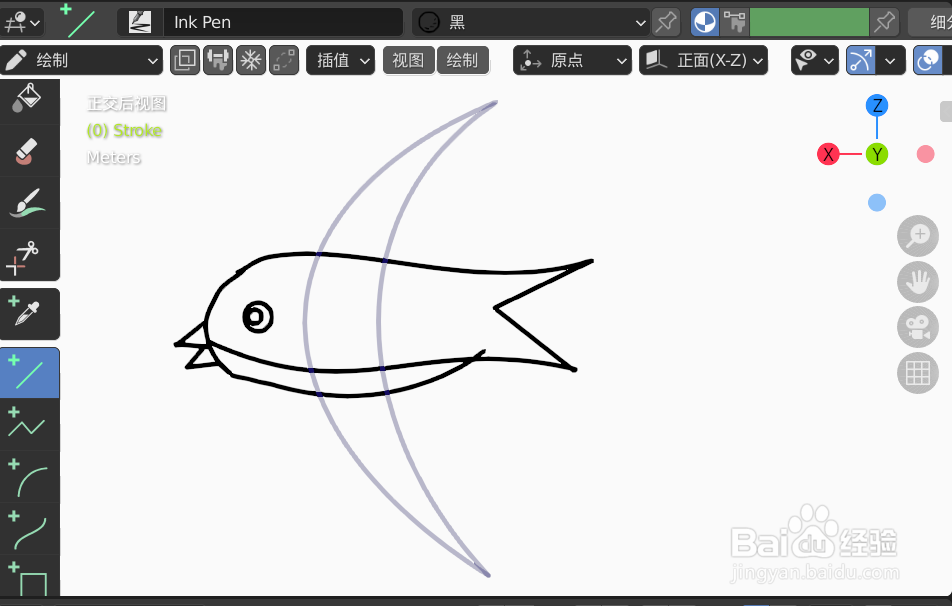 如何使用blender2.9设计黑燕子飞行的2D简图模型