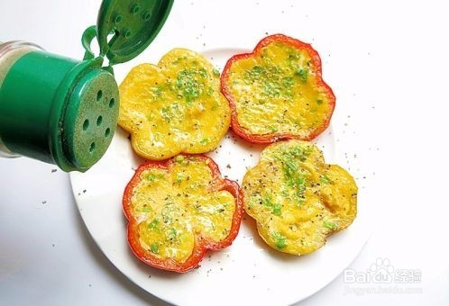 黑椒味双色彩椒酿蛋饼怎么做好吃