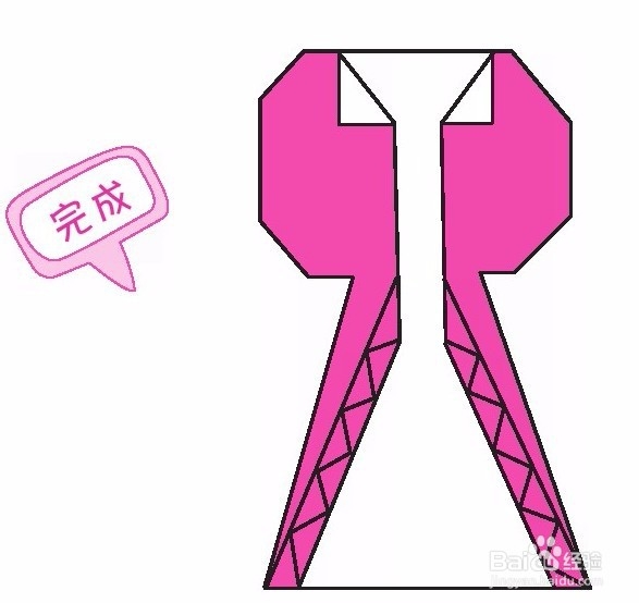 折纸连衣裙，儿童手工小玩意