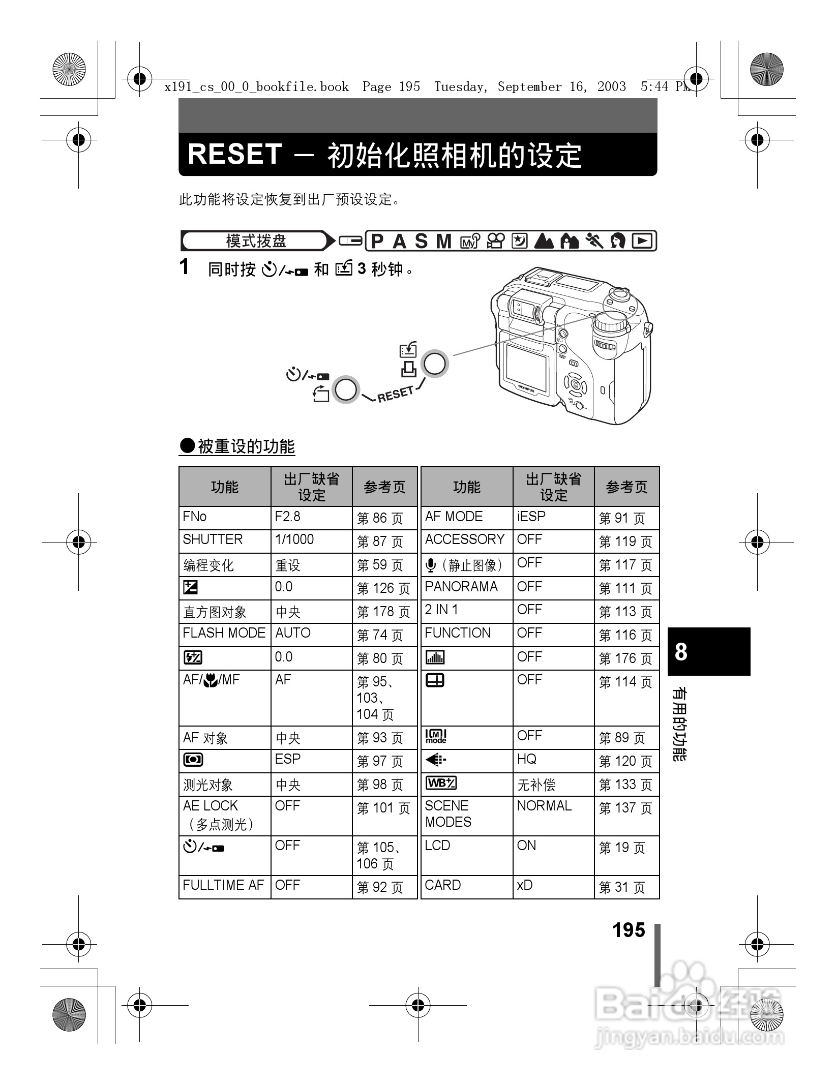 奥林巴斯 C-5060ZOOM数码相机说明书:[20]