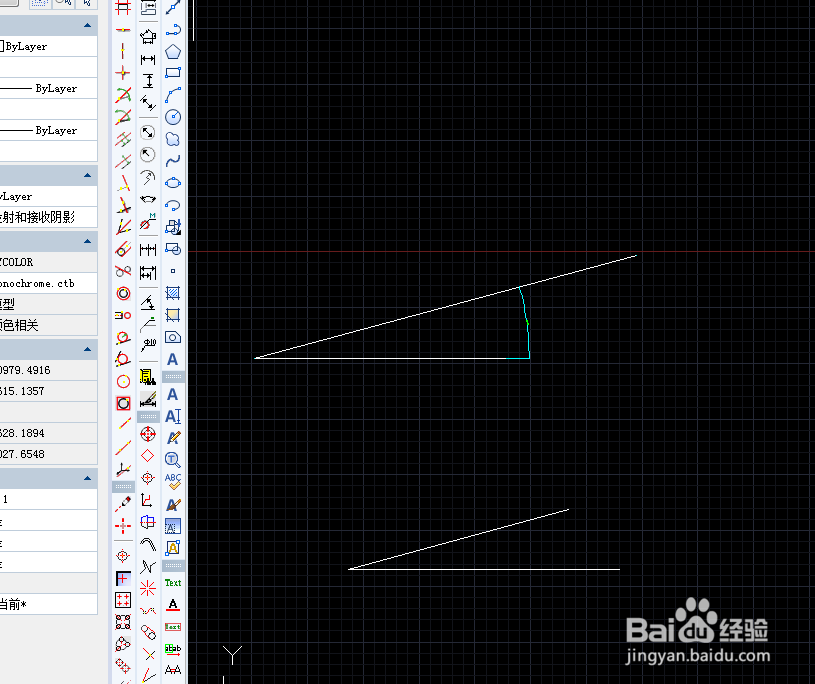 CAD中如何画不是整数角度的直线