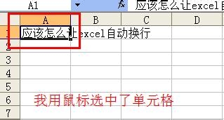 Excel怎么自动换行