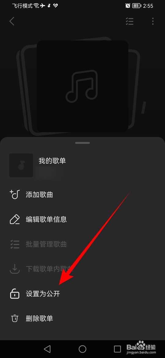 汽水音乐怎么将隐私歌单公开