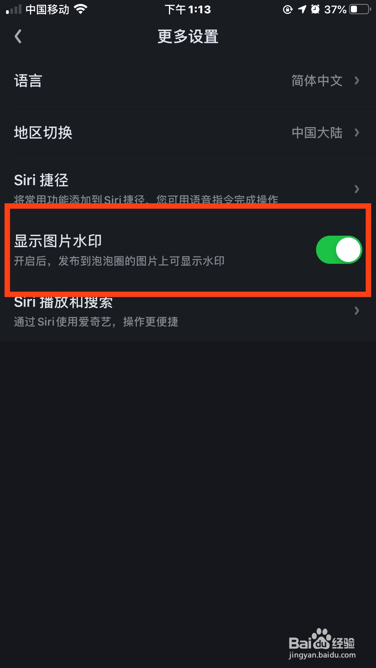 爱奇艺如何设置显示图片水印
