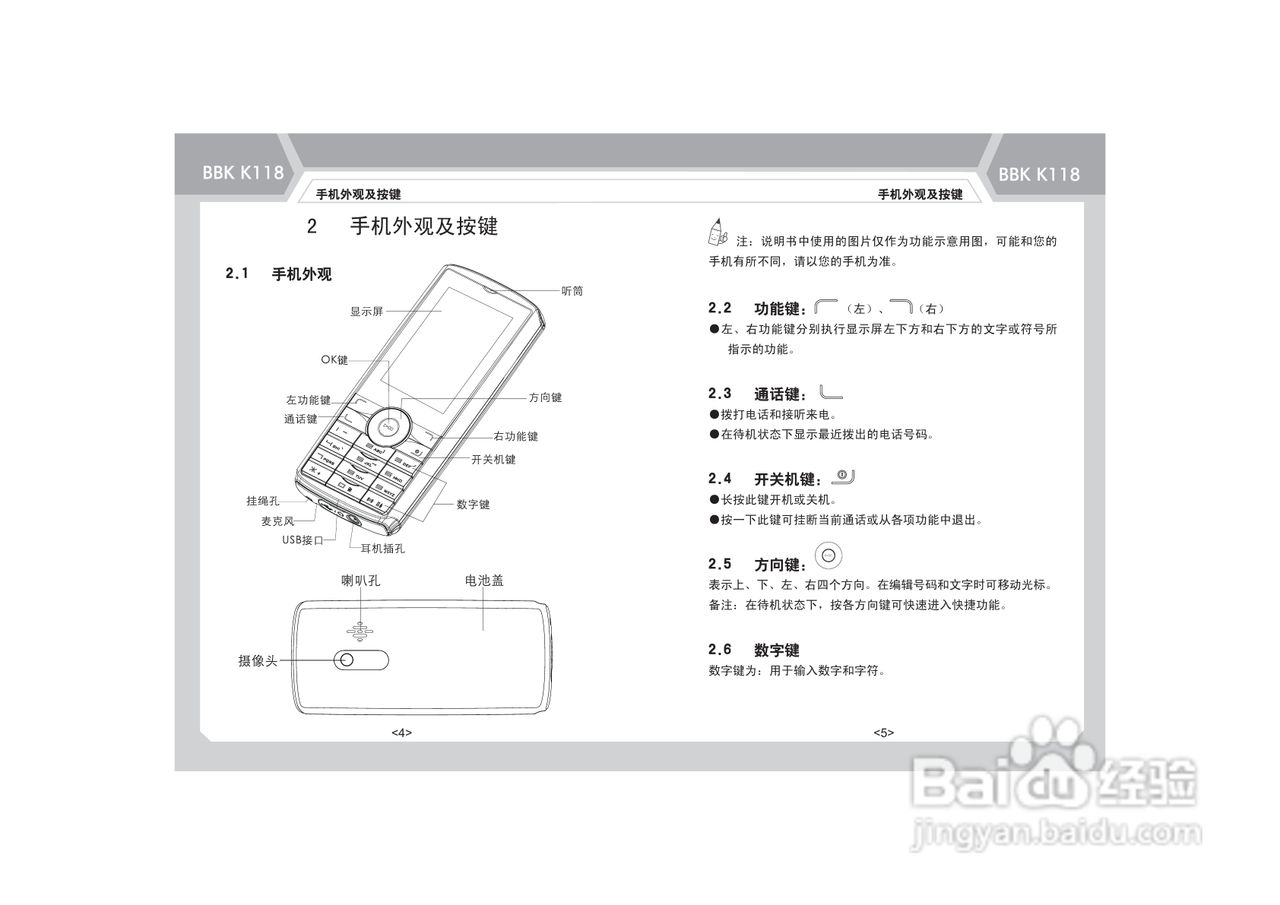 步步高K118手机使用说明书:[1]