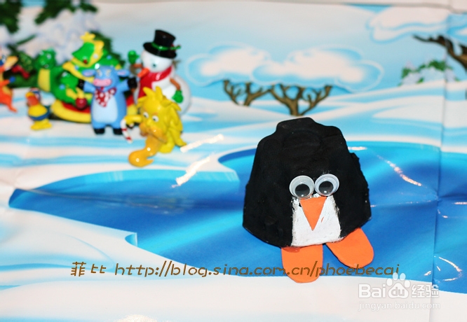 如何用鸡蛋盒做小企鹅（小动物）