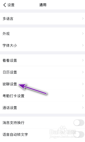 钉钉密聊入口怎么开启