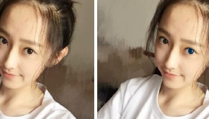 美图秀秀中如何让眼睛变色