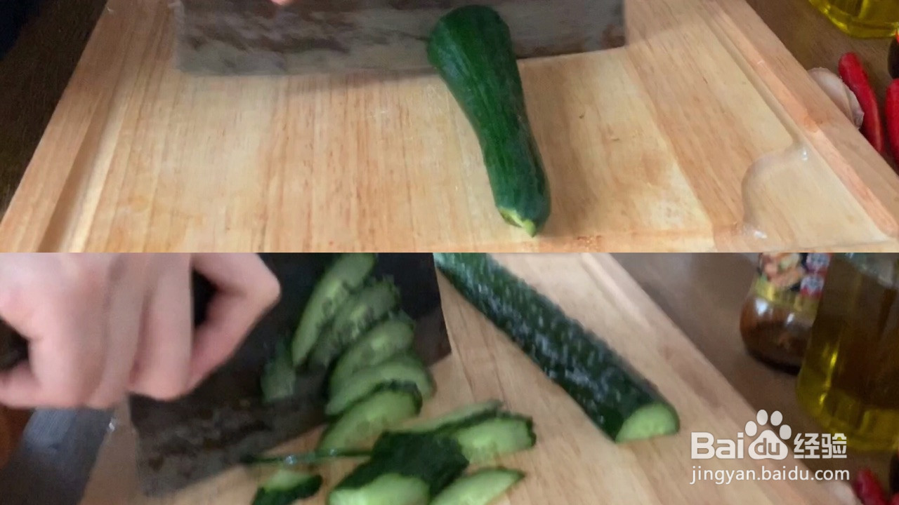 黄瓜炒肉&黑米饭的做法