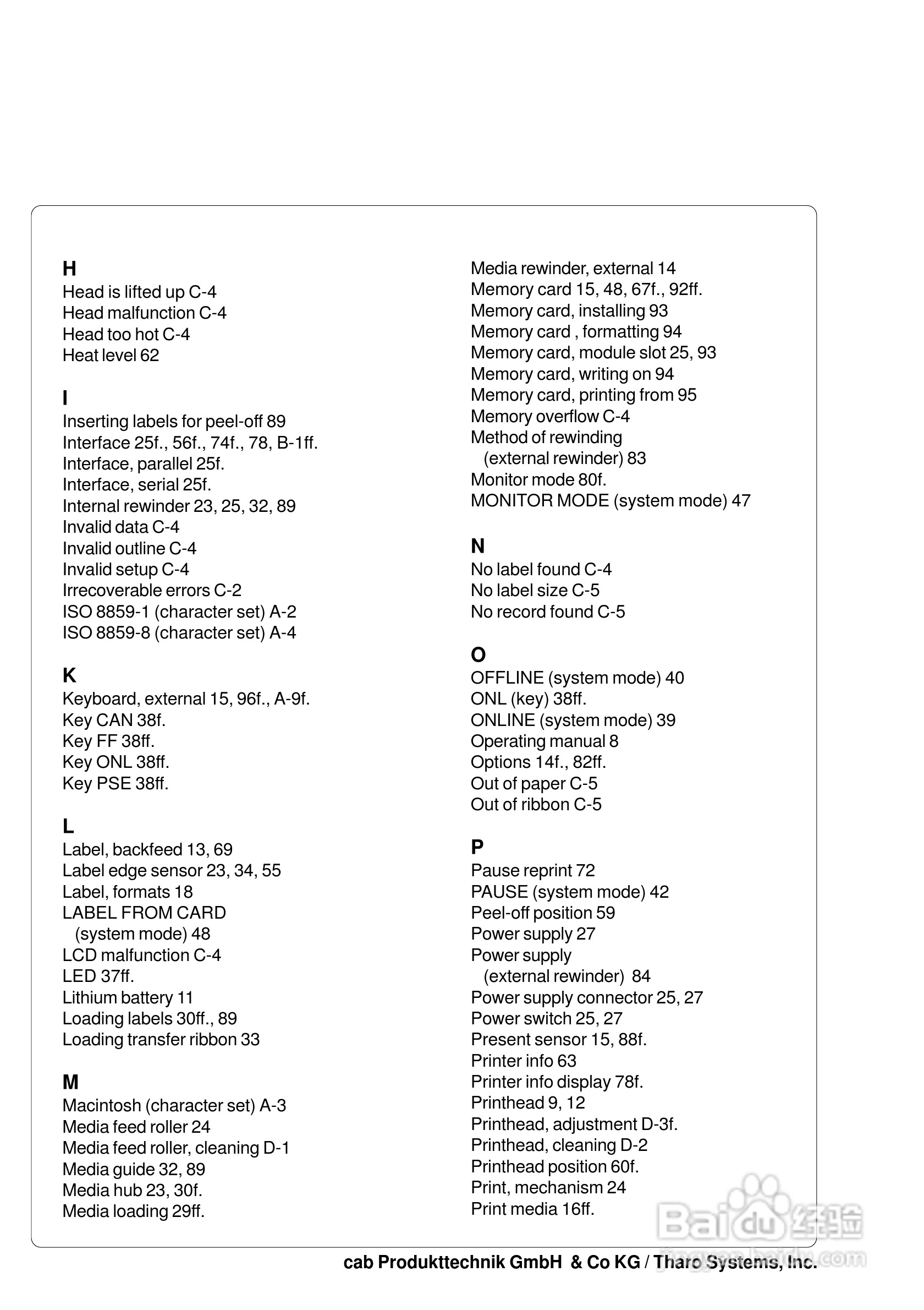 cab A8200打印机使用说明书:[14]
