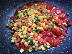 零难度西红柿杂菜鸡腿肉丁