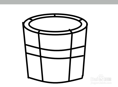 木桶简笔画的画法