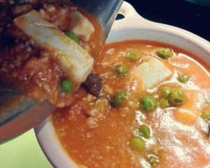 养生食补番茄豌豆白玉羹的做法