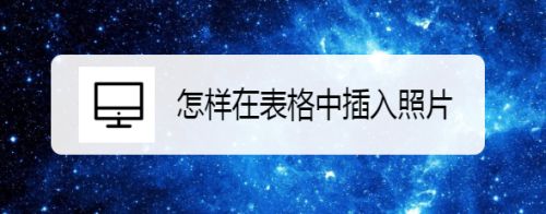 怎样在表格中插入照片