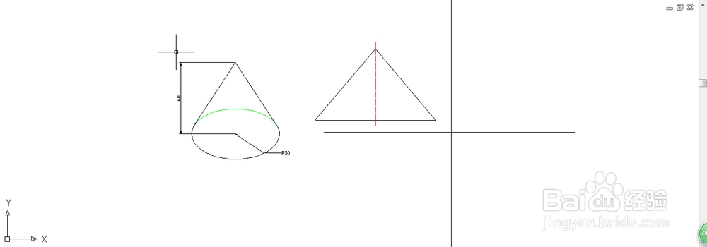 CAD2010简单立体图形之圆柱、圆锥三视图的绘制