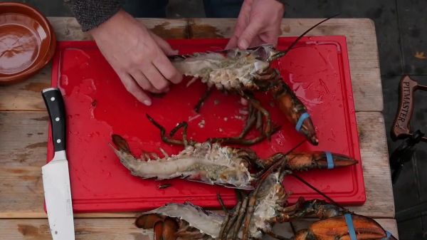 柠檬黄油烤加拿大龙虾