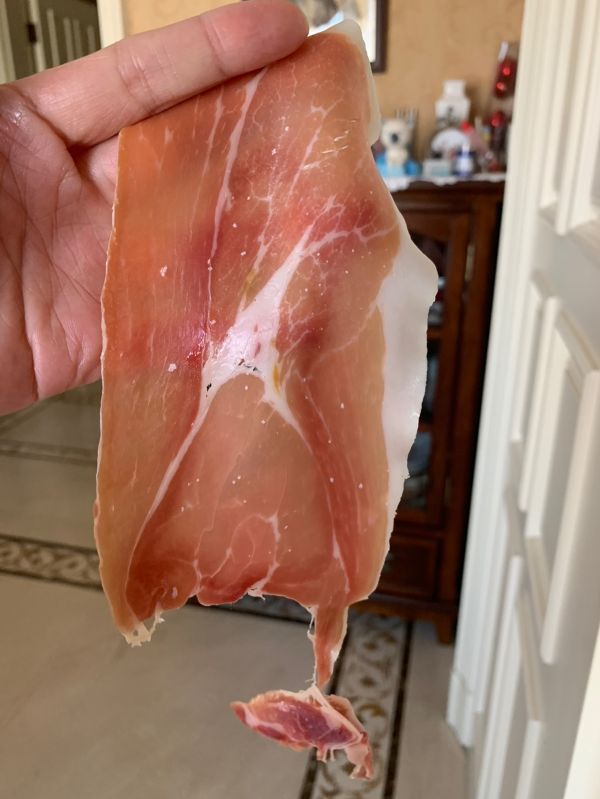 火腿佐蜜瓜+蜜瓜啤梨汁
