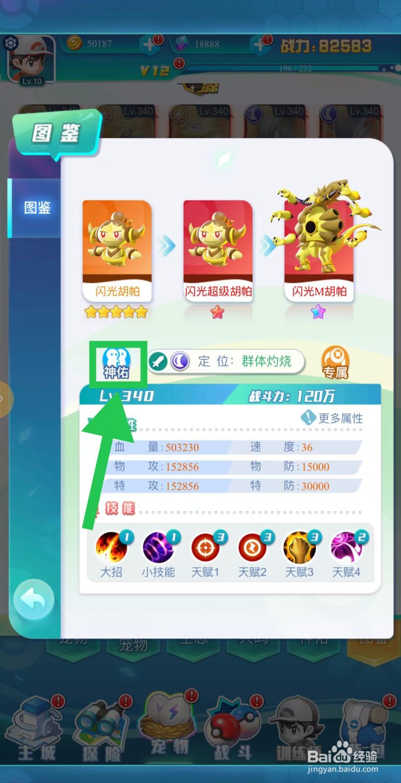 英雄魔法门如何查看闪光胡帕的神佑