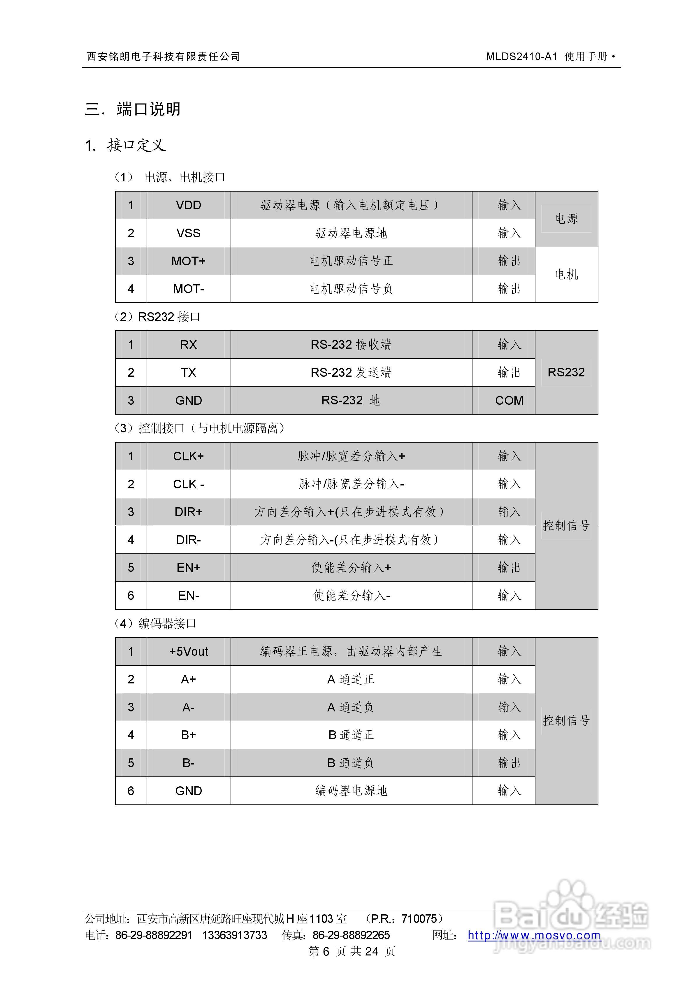 铭朗科技MLDS2410-A1直流伺服驱动器说明书:[1]