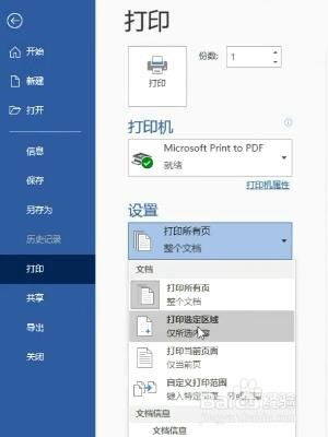 Word如何打印部分文档