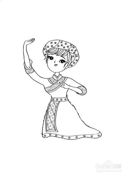 土家族人物简笔画