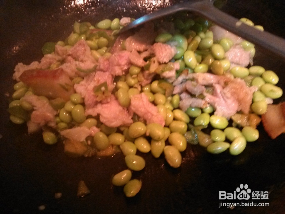 青豆炒肉的做法