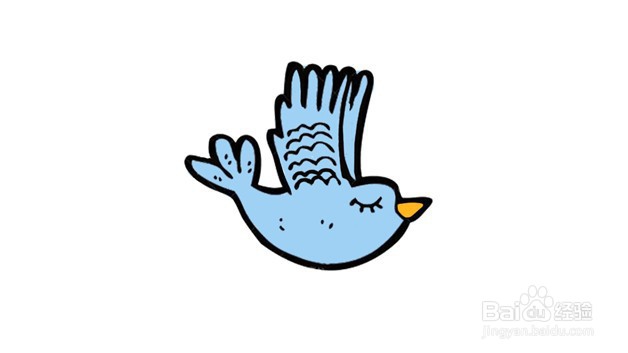 飞翔的信鸽简笔画