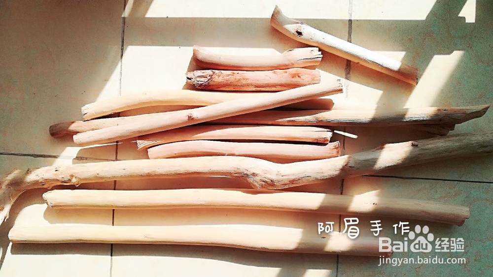 废物利用做废物挂毯木杆