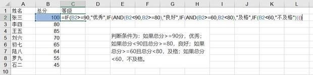 excel中的if函数怎么用