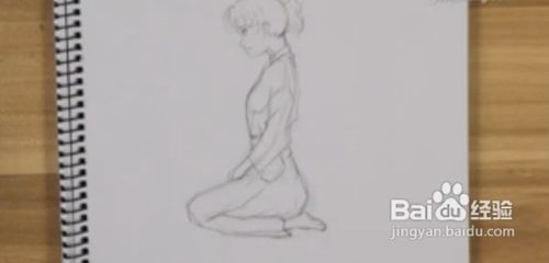 漫画素描技法之画正侧面的坐姿