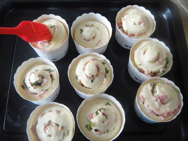 培根罗勒芝士面包