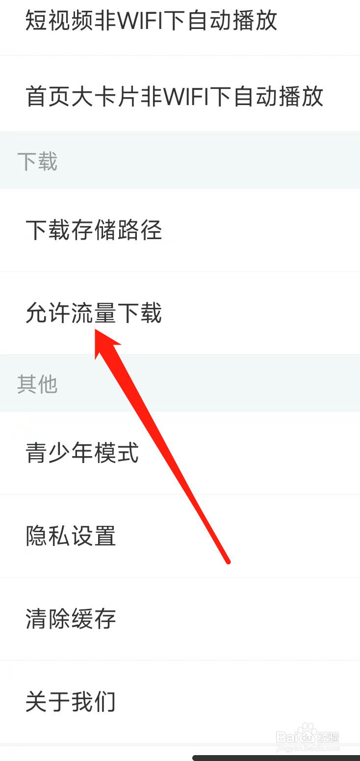 影视大全怎样进行开启允许流量下载