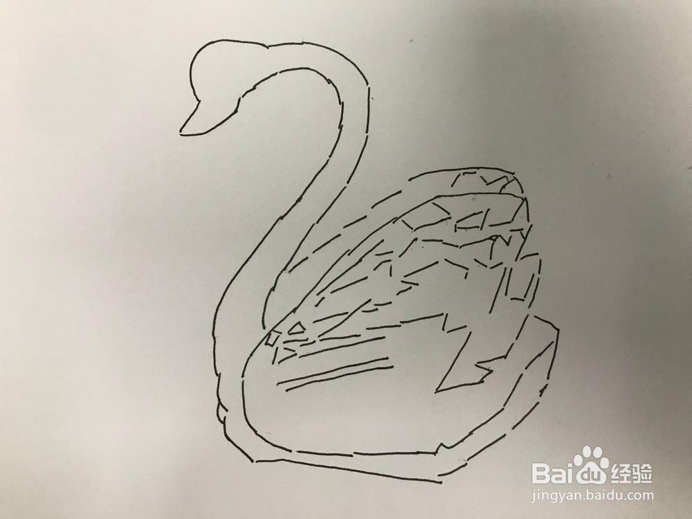 画一个简易水晶天鹅