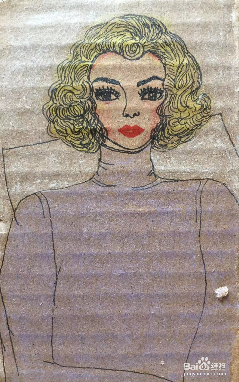 彩铅画教程之美发师安琪