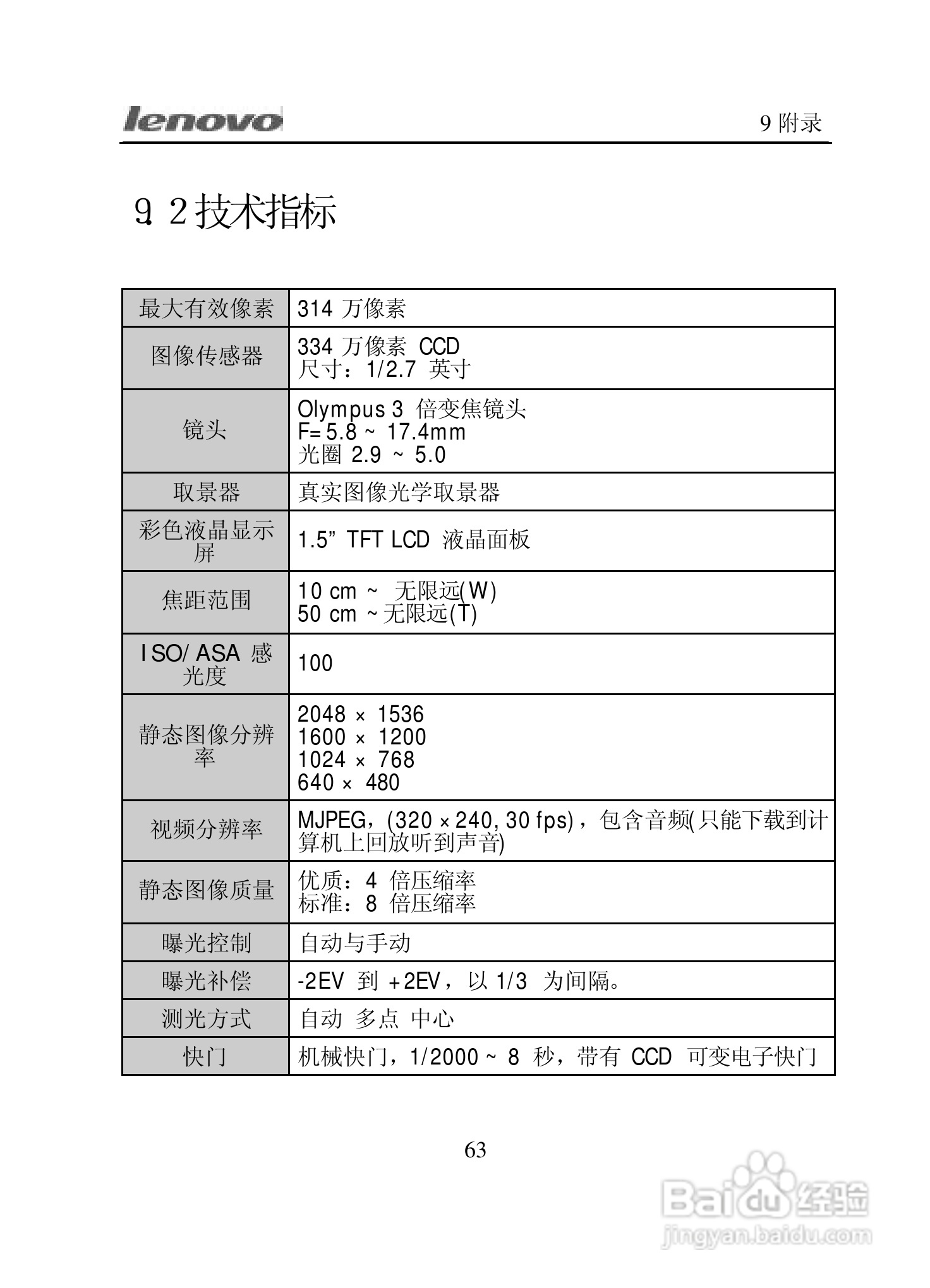 lenovo联想数码相机V300说明书:[7]