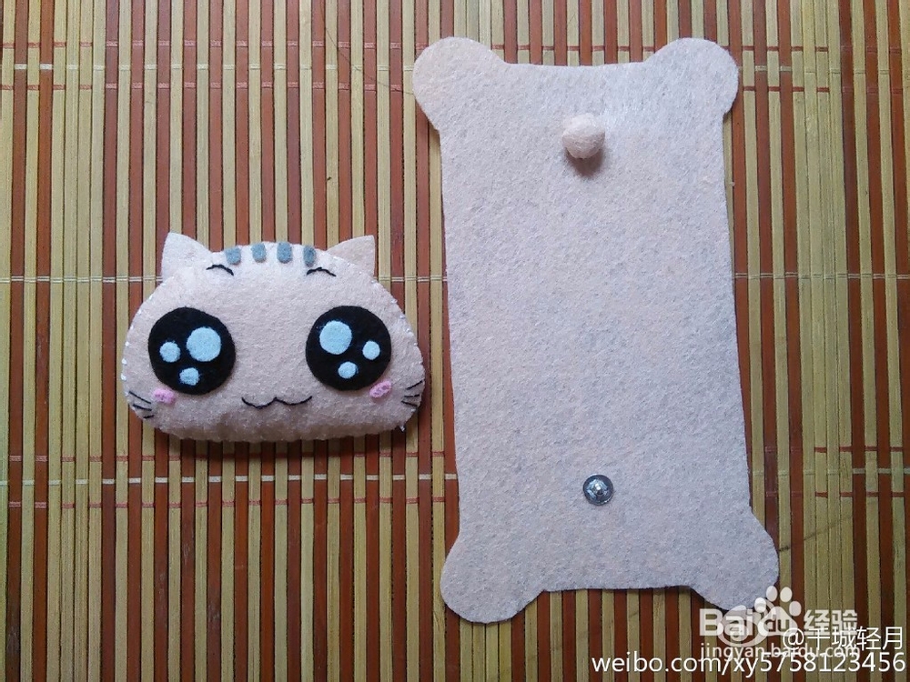 不织布CC猫手机套制作