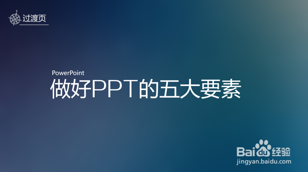 PPT应具备的要素
