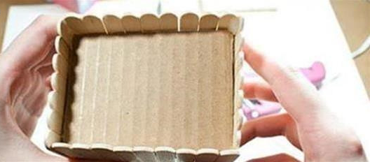 怎么用冰棍杆手工制作化妆品收纳盒子