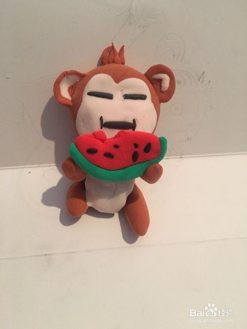 怎样用彩泥制作一个简单的吃西瓜的卡通小猴子
