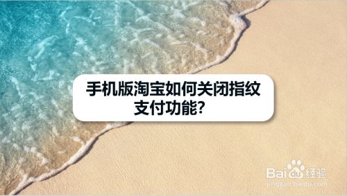 手机版淘宝如何关闭指纹支付功能